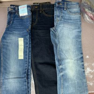 3 pairs of boys size 7 straight leg jeans